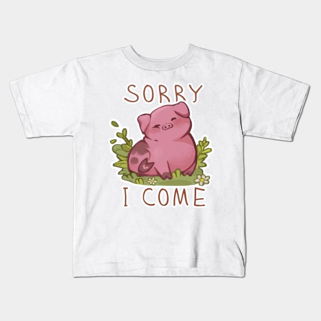 Cute pink pig Kids T-Shirt by Toma-ire